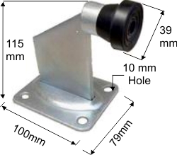 Metal gate stop 115mm High - Galvanized